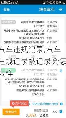 汽车违规记录,汽车违规记录被记录会怎么样