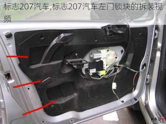 标志207汽车,标志207汽车左门锁块的拆装视频