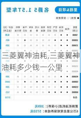 三菱翼神油耗,三菱翼神油耗多少钱一公里