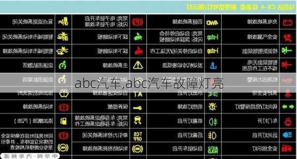 abc汽车,abc汽车故障灯亮