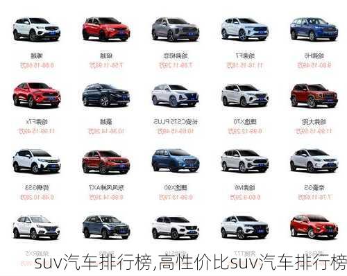 suv汽车排行榜,高性价比suv汽车排行榜