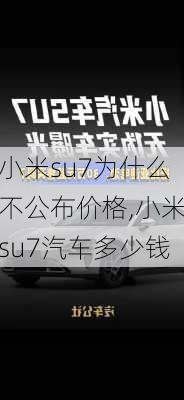 小米su7为什么不公布价格,小米su7汽车多少钱