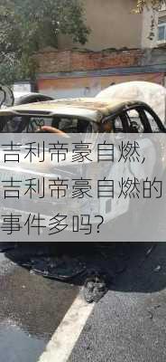 吉利帝豪自燃,吉利帝豪自燃的事件多吗?