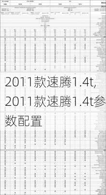 2011款速腾1.4t,2011款速腾1.4t参数配置