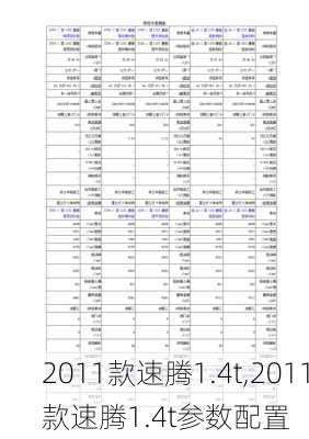 2011款速腾1.4t,2011款速腾1.4t参数配置