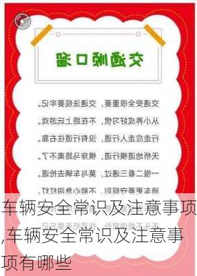 车辆安全常识及注意事项,车辆安全常识及注意事项有哪些