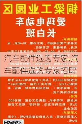 汽车配件选购专家,汽车配件选购专家招聘