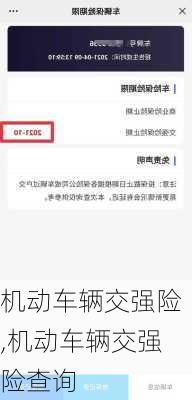 机动车辆交强险,机动车辆交强险查询