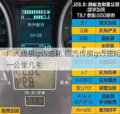 广汽传祺gs5油耗,广汽传祺gs5油耗一公里几毛