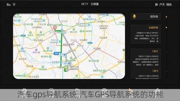 汽车gps导航系统,汽车GPS导航系统的功能