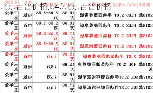 北京吉普价格,b40北京吉普价格
