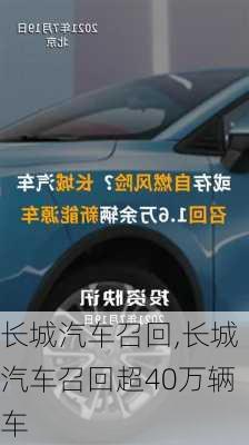 长城汽车召回,长城汽车召回超40万辆车