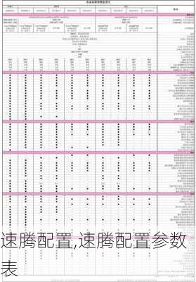 速腾配置,速腾配置参数表