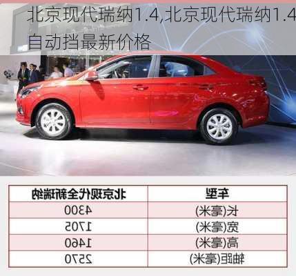 北京现代瑞纳1.4,北京现代瑞纳1.4自动挡最新价格