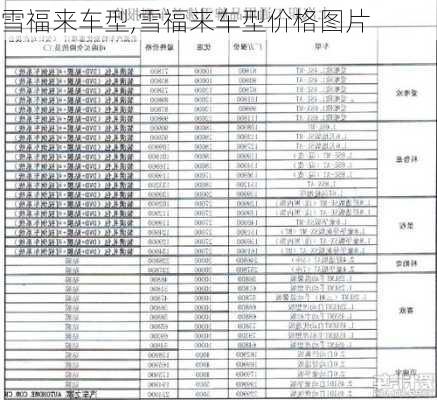 雪福来车型,雪福来车型价格图片
