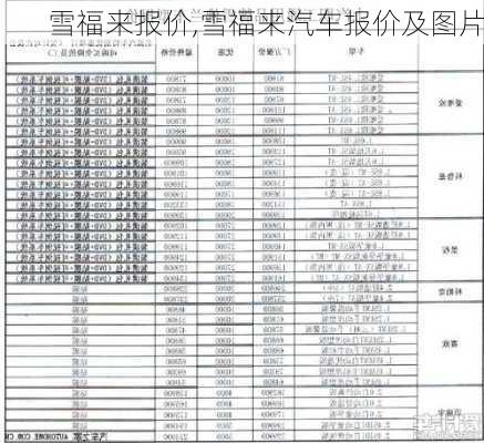 雪福来报价,雪福来汽车报价及图片