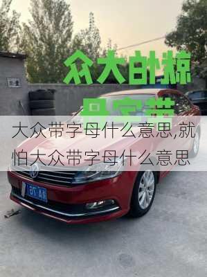 大众带字母什么意思,就怕大众带字母什么意思