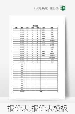 报价表,报价表模板