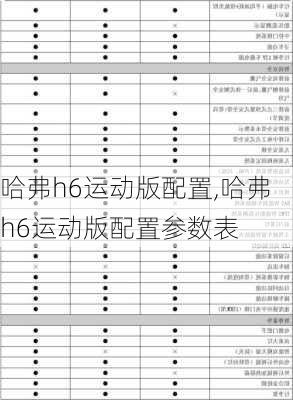 哈弗h6运动版配置,哈弗h6运动版配置参数表