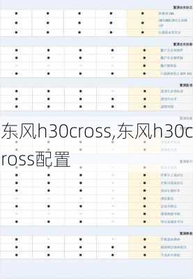 东风h30cross,东风h30cross配置