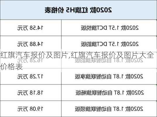 红旗汽车报价及图片,红旗汽车报价及图片大全价格表