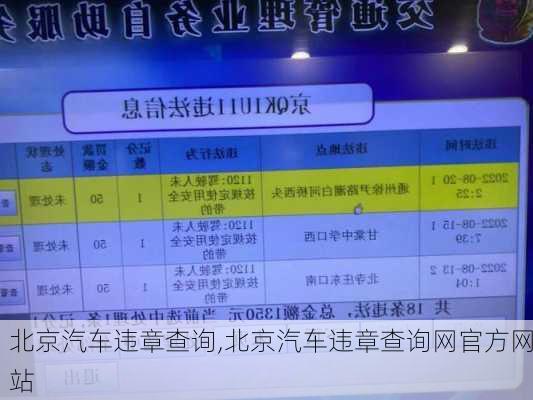 北京汽车违章查询,北京汽车违章查询网官方网站